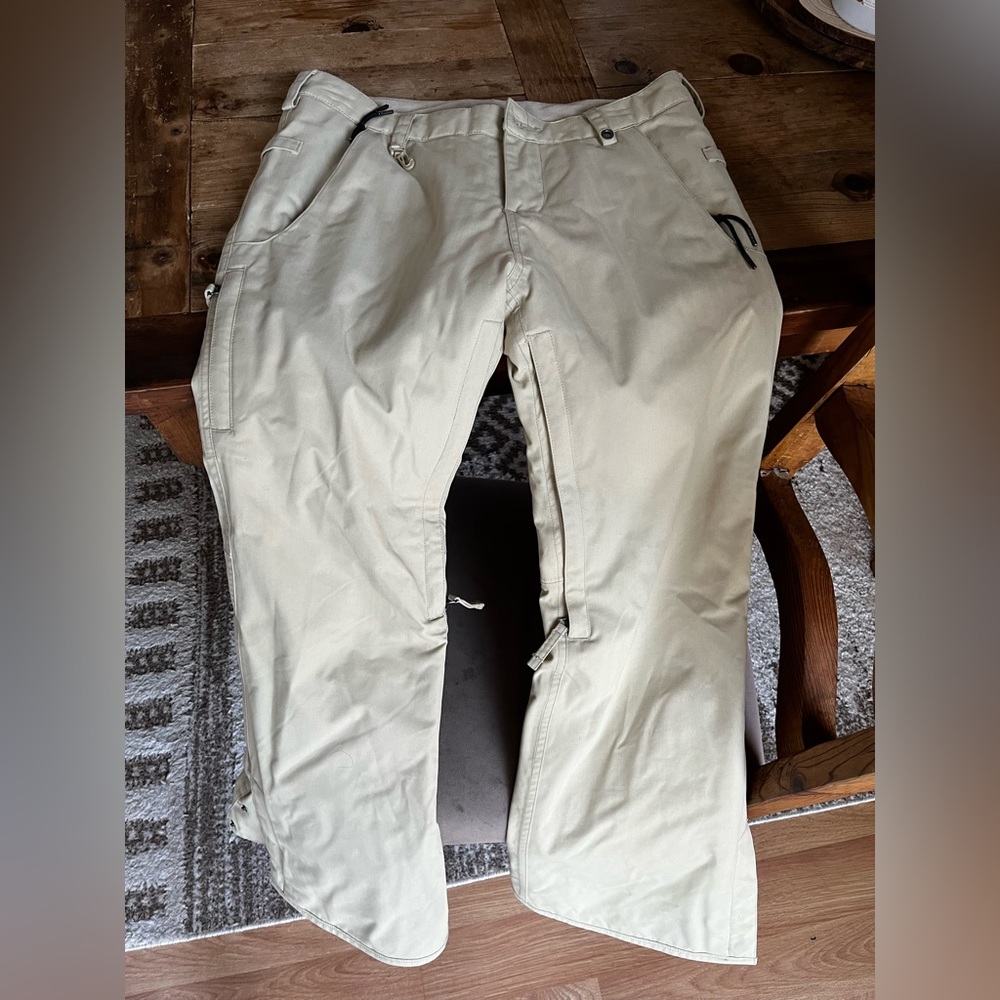 Dickies 686 Street Fit Snowboard Snow Ski Pants Womens XS Extra Small Tan Khaki